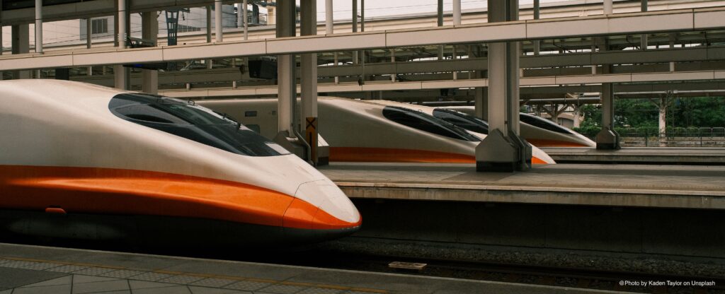 Taiwan train : the High Speed Rail (HSR)